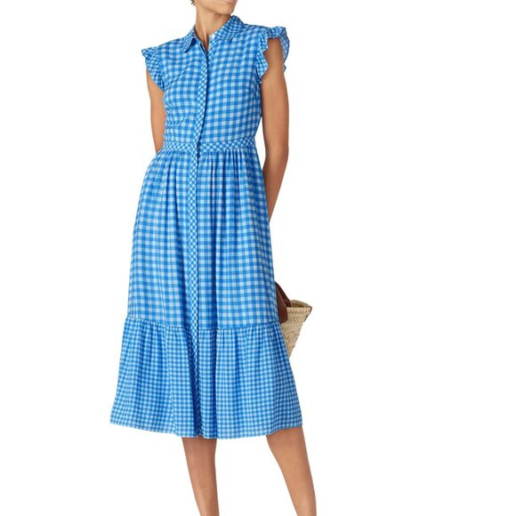 Draper James Flutter Sleeve Patio Shirtdress - Picture 1 of 7